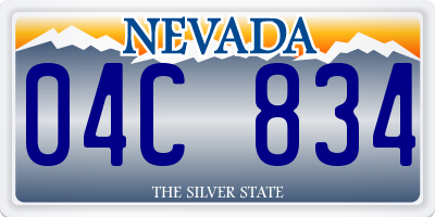 NV license plate 04C834