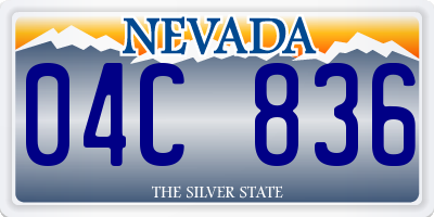 NV license plate 04C836