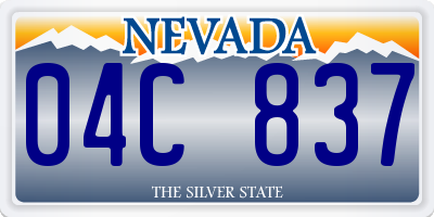 NV license plate 04C837