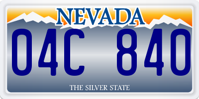 NV license plate 04C840