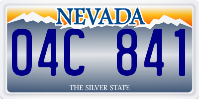 NV license plate 04C841