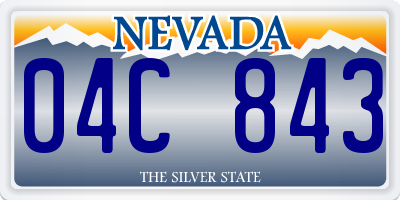 NV license plate 04C843