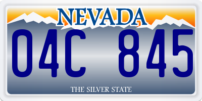 NV license plate 04C845