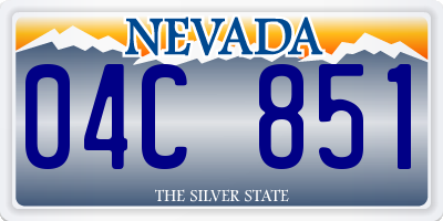 NV license plate 04C851