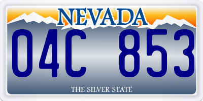 NV license plate 04C853