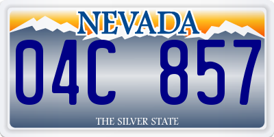 NV license plate 04C857