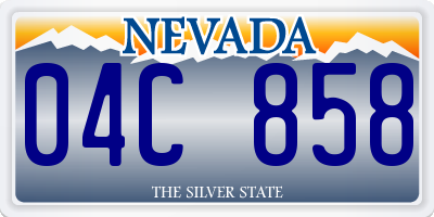 NV license plate 04C858