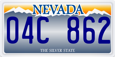 NV license plate 04C862