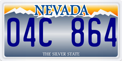 NV license plate 04C864