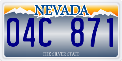 NV license plate 04C871