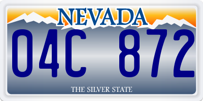 NV license plate 04C872