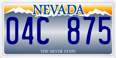 NV license plate 04C875