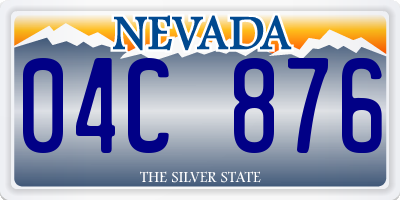 NV license plate 04C876