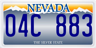 NV license plate 04C883
