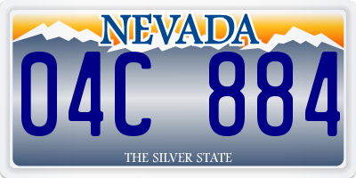 NV license plate 04C884