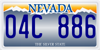 NV license plate 04C886