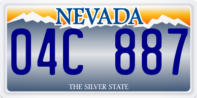 NV license plate 04C887