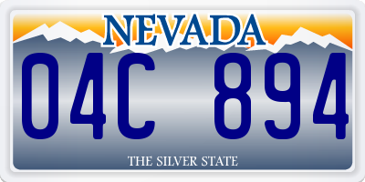 NV license plate 04C894