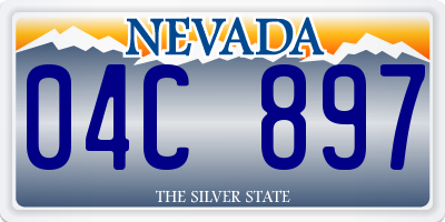 NV license plate 04C897