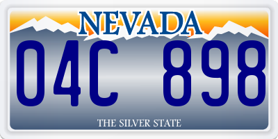 NV license plate 04C898