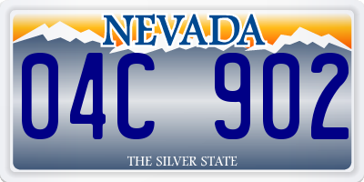 NV license plate 04C902