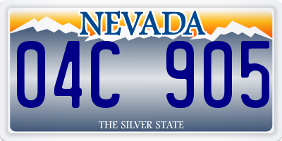 NV license plate 04C905