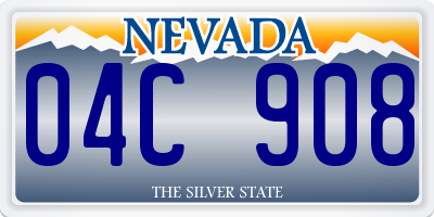 NV license plate 04C908