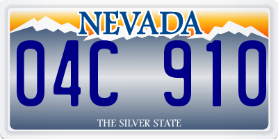 NV license plate 04C910