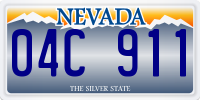 NV license plate 04C911