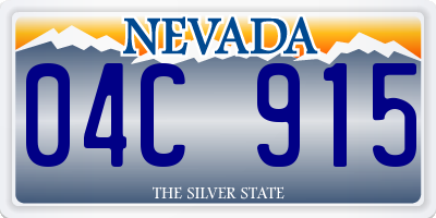 NV license plate 04C915