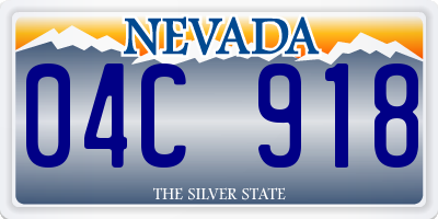 NV license plate 04C918