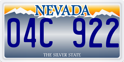 NV license plate 04C922