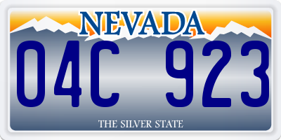 NV license plate 04C923