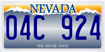 NV license plate 04C924