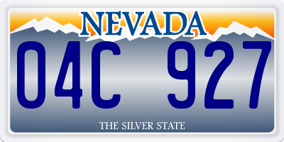 NV license plate 04C927