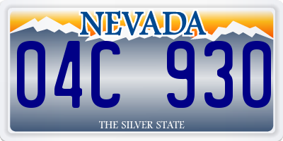 NV license plate 04C930