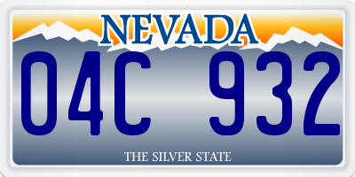 NV license plate 04C932