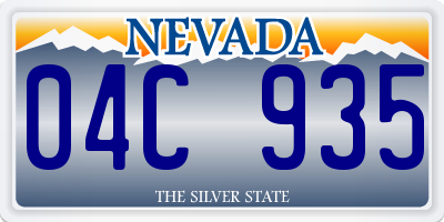 NV license plate 04C935