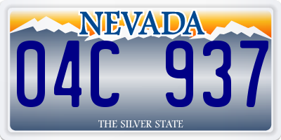 NV license plate 04C937