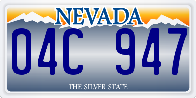 NV license plate 04C947