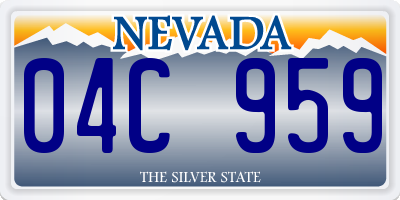 NV license plate 04C959