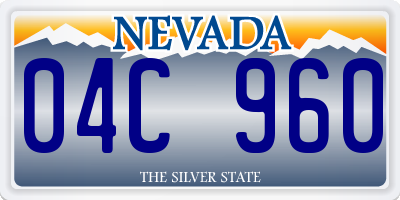 NV license plate 04C960