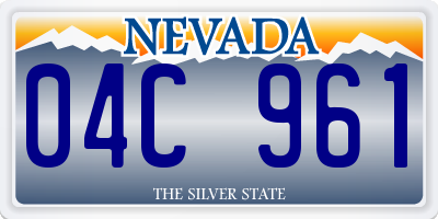 NV license plate 04C961