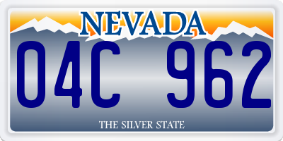NV license plate 04C962