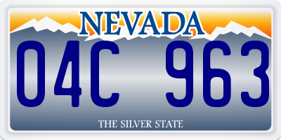 NV license plate 04C963