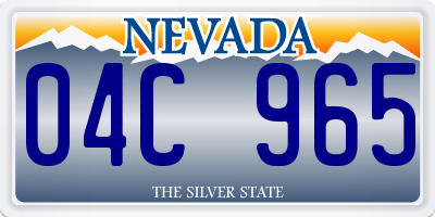 NV license plate 04C965