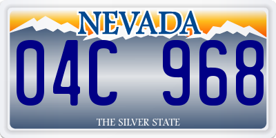 NV license plate 04C968