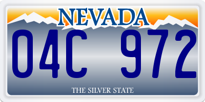NV license plate 04C972