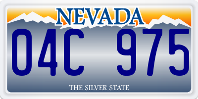 NV license plate 04C975