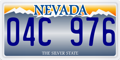 NV license plate 04C976